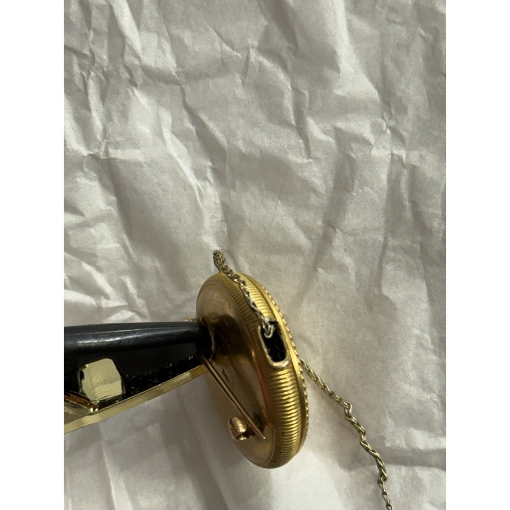 Antique 1903 Ketcham & McDougall Retractable Eyeglass Holder Pin Brooch "U"/"V" - Picture 9 of 9